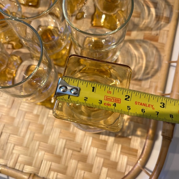 Set #1 S/6 vintage Federal Glass/Nordic Topaz glasses - Picture 7 of 7